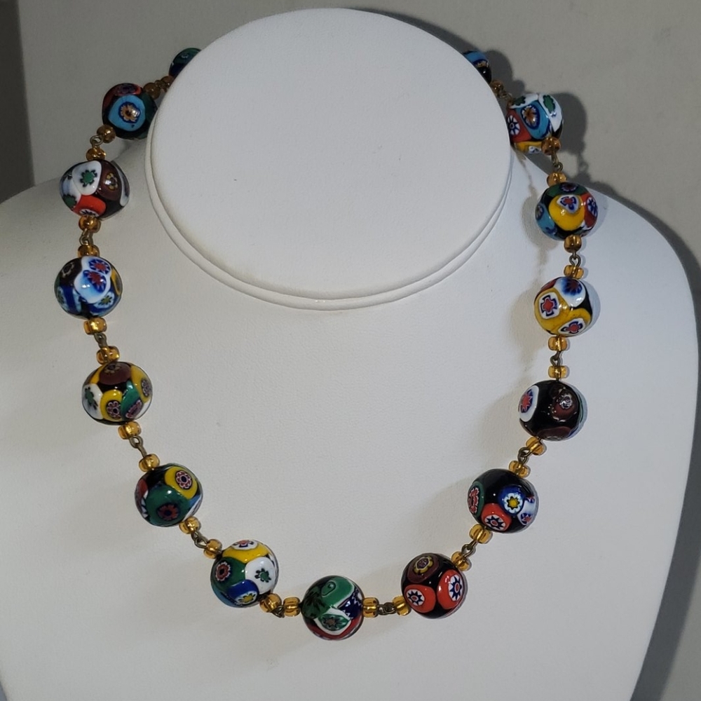 Vintage Italian Murano Bead Necklace